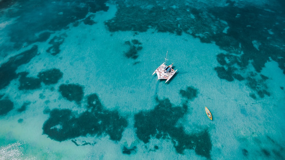 white boat on blue sea water during daytime