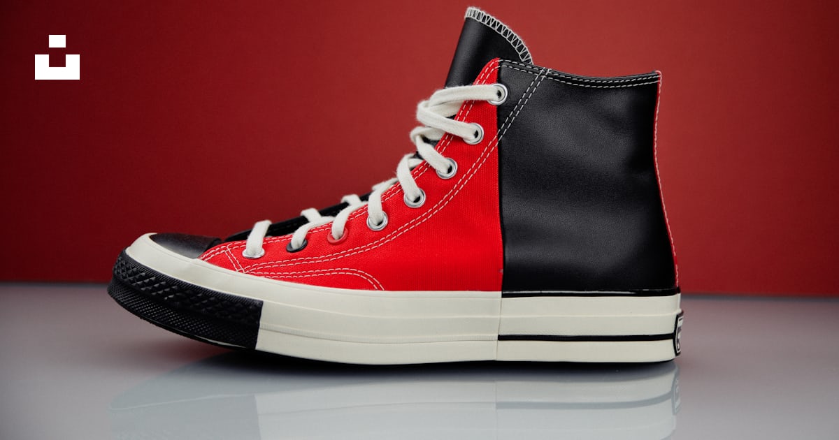 Black and red nike high top sneaker photo â Free Red Image on Unsplash