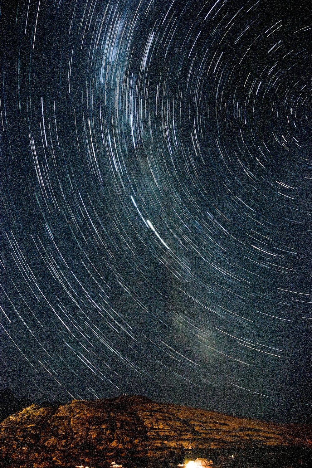 blue and white starry night