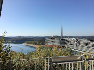 A scenic view of a local tourist destination with people enjoying the outdoors.