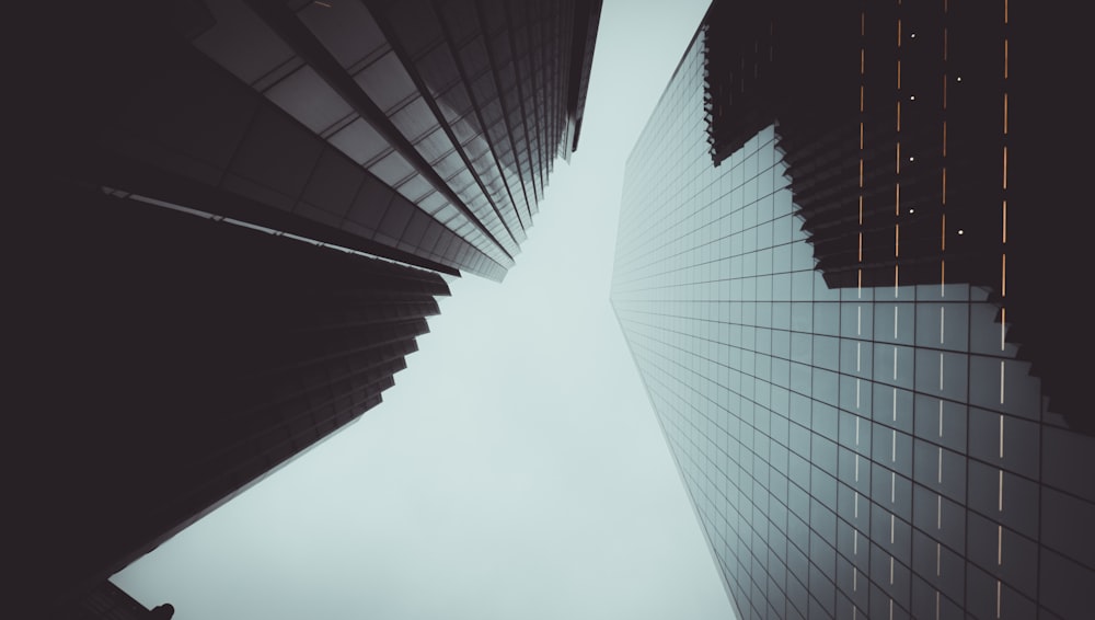 low angle photography of high rise buildings