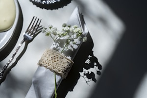 Cream Damask Linen