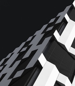 white and black building illustration