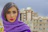woman in purple hijab taking selfie