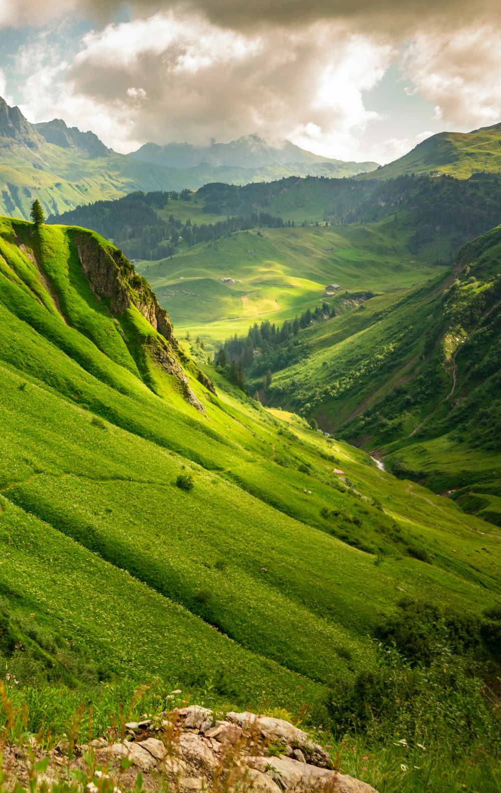 Grüne Berge unter blauem Himmel tagsüber