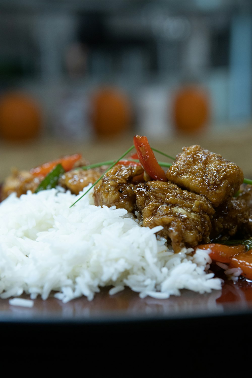 rice with fried meat and rice