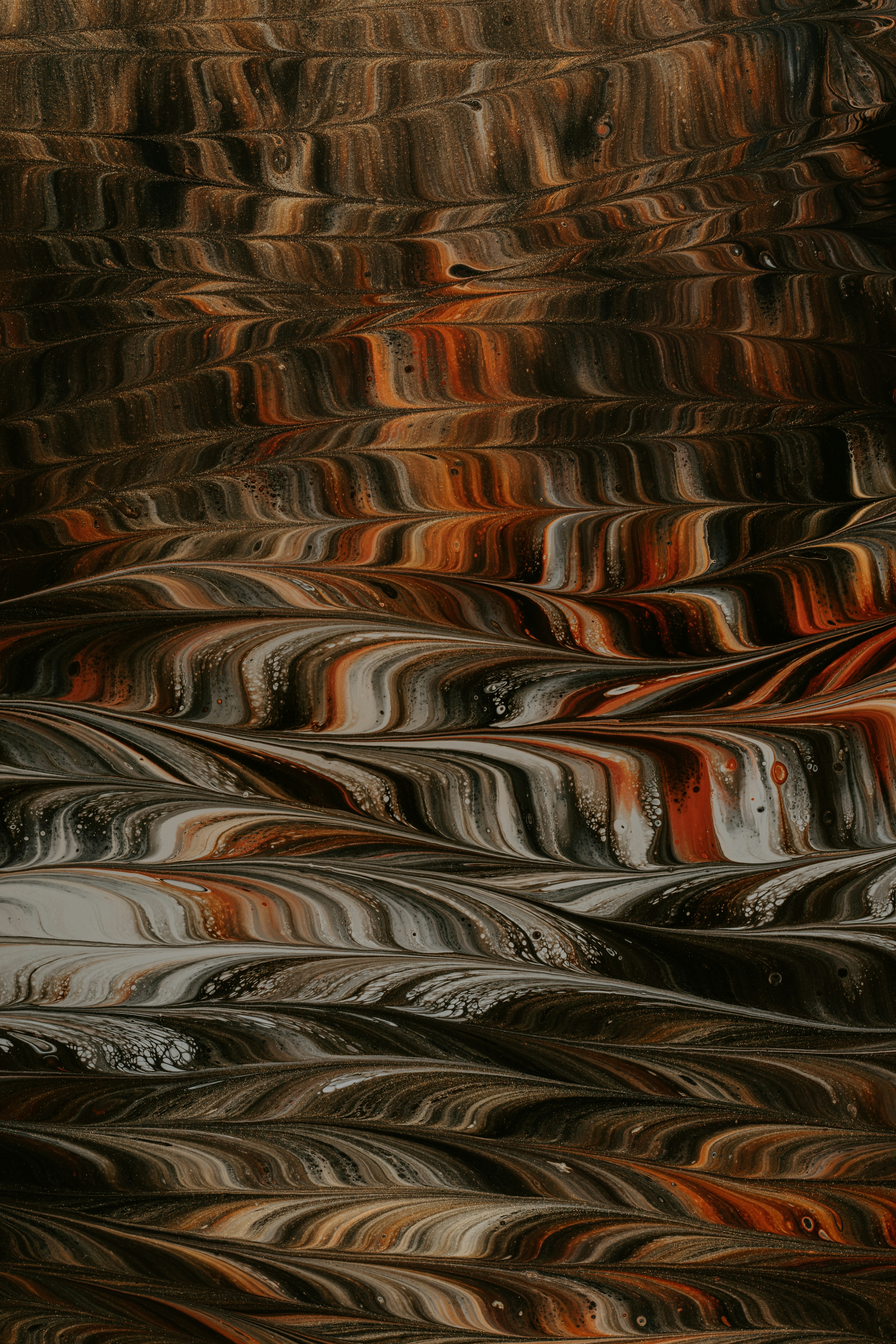 white black and orange textile