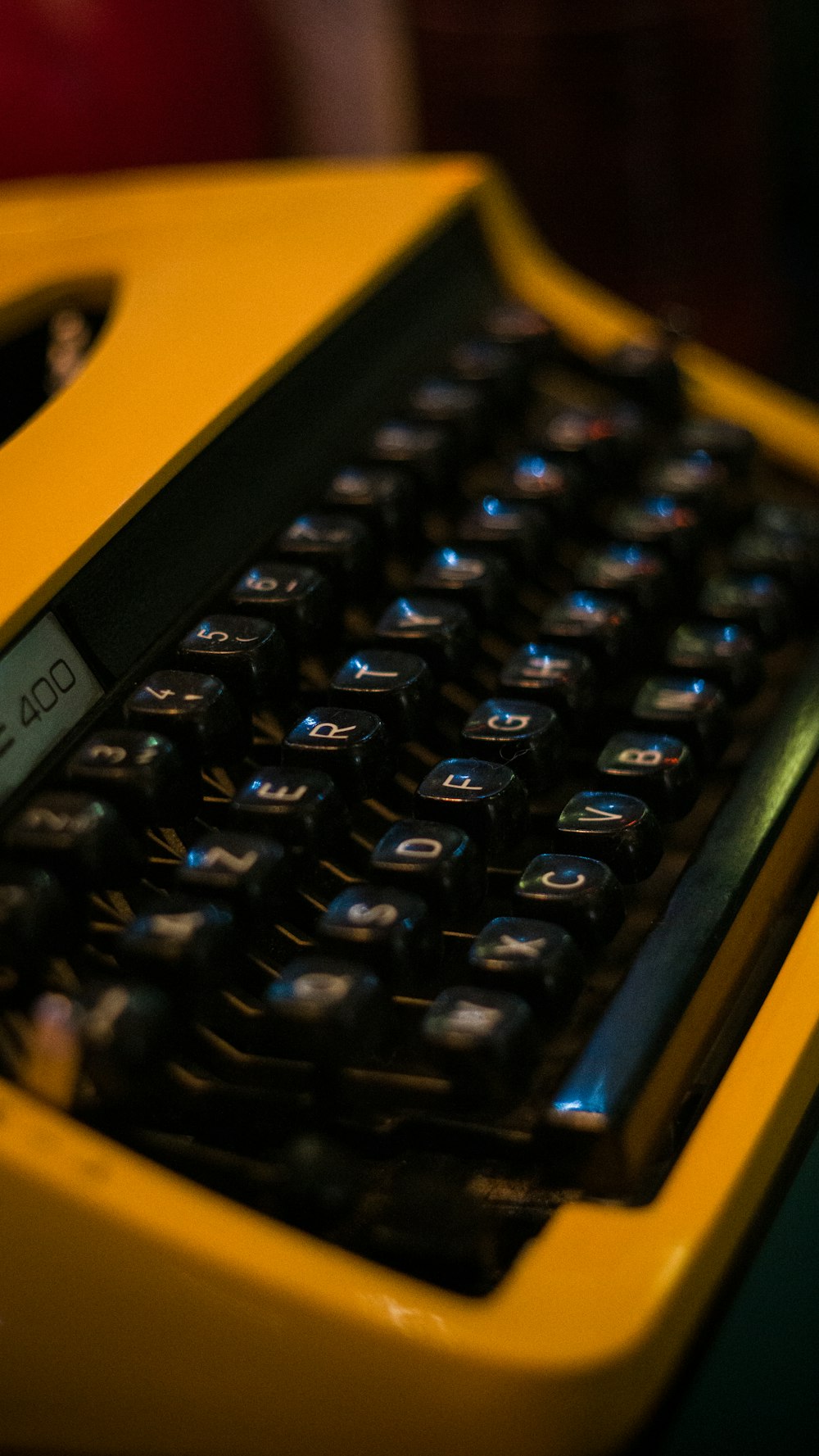 black and yellow computer keyboard