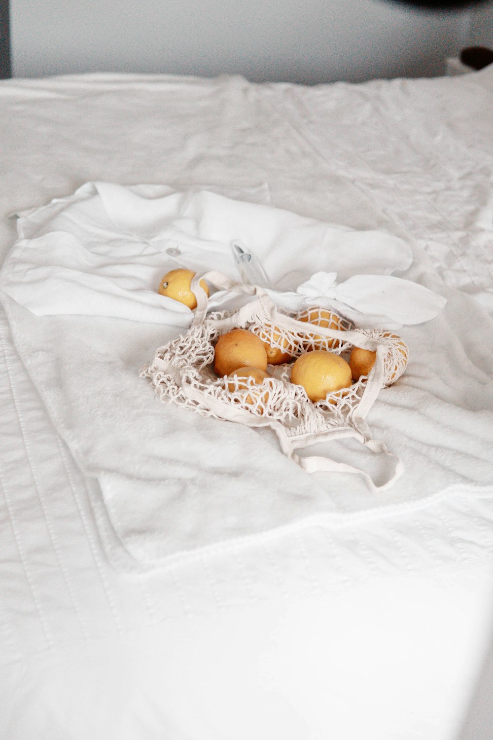 brown egg on white textile