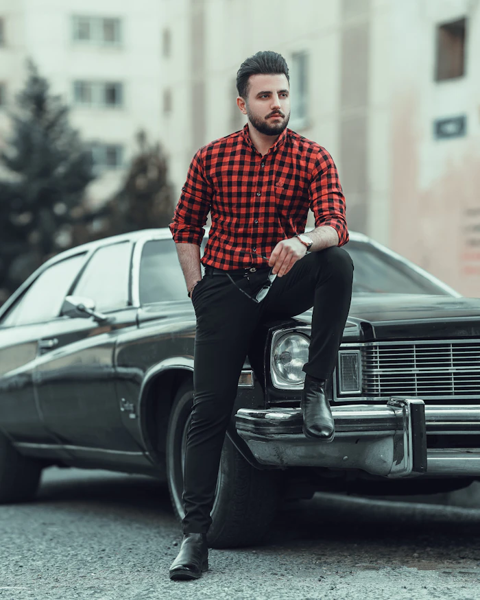 Crimson Check Casual Shirt
