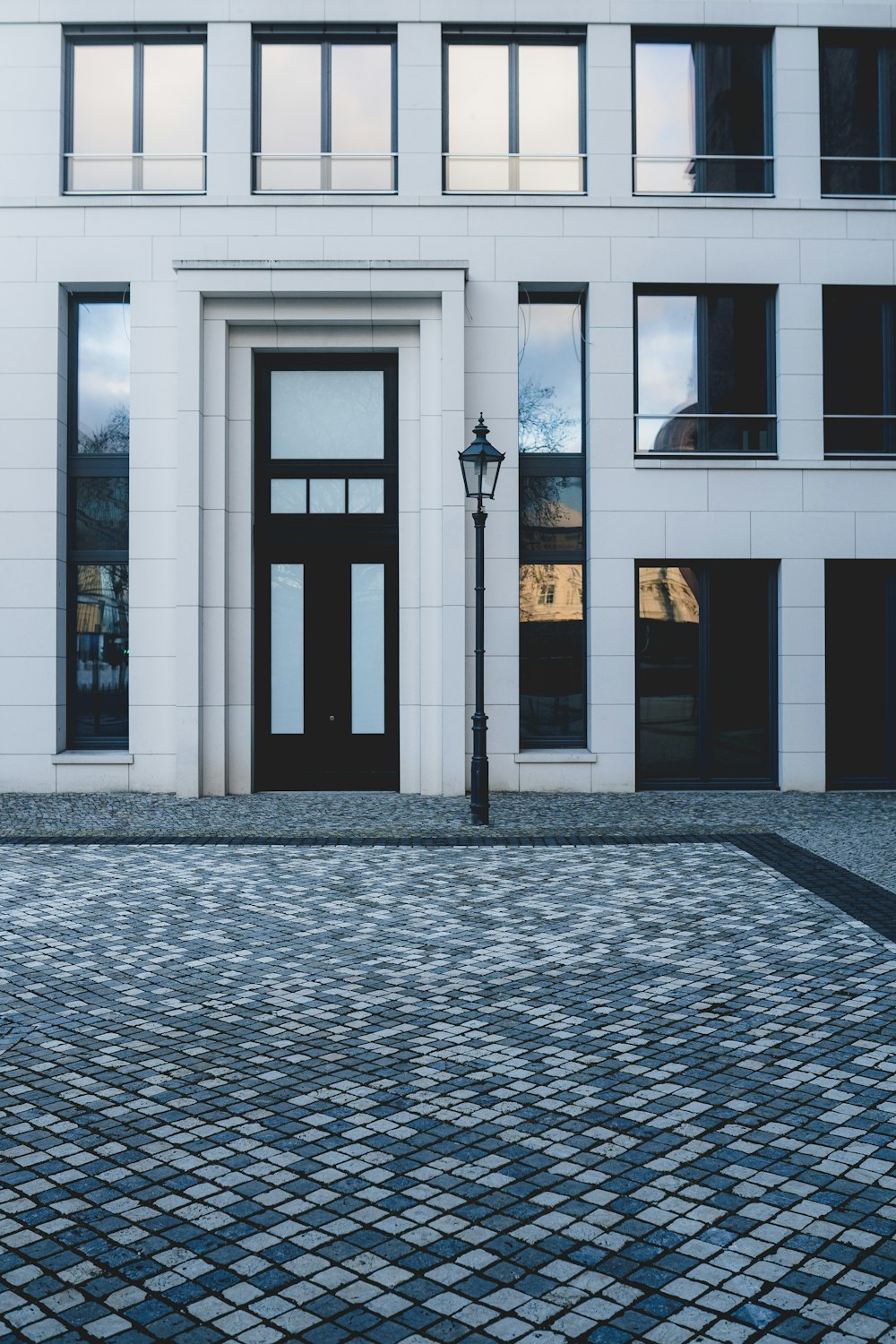 white and black concrete building