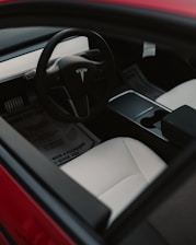 The interior of freshly detailed car