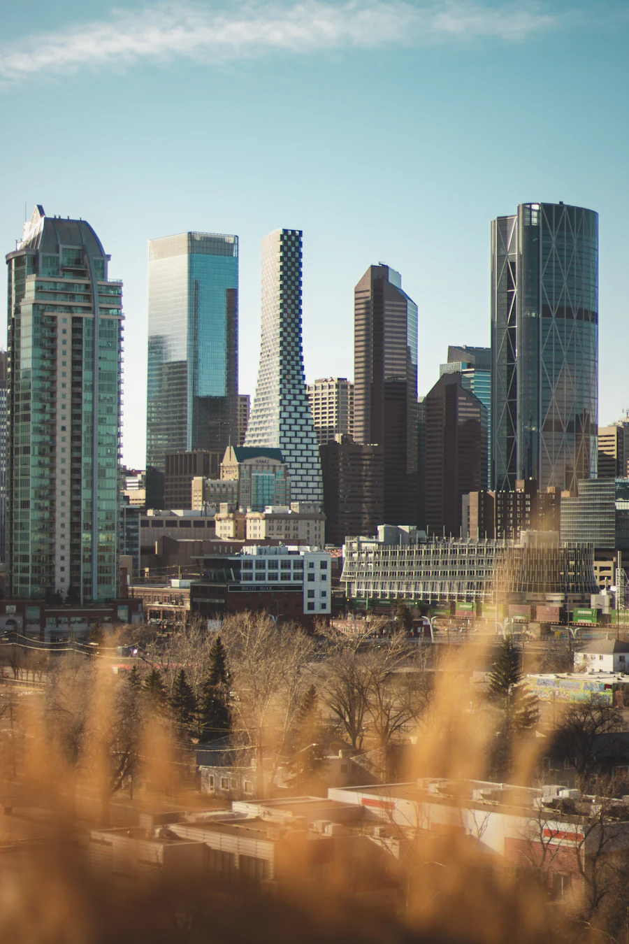 Downtown Calgary skyline on a clear day