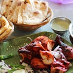 cooked food on white ceramic plate