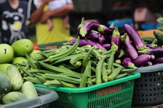 green chili on green plastic basket