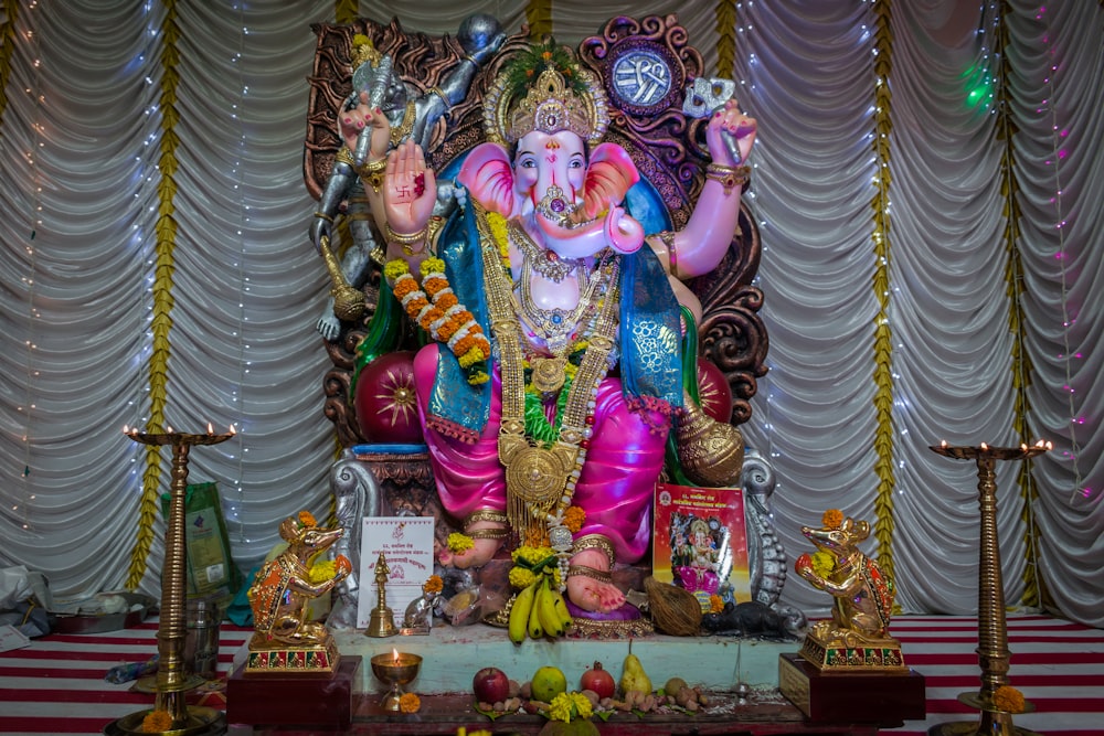 hindu deity figurine on shelf