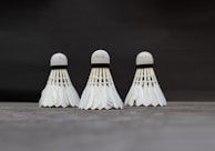 2 white and black striped ceramic figurine