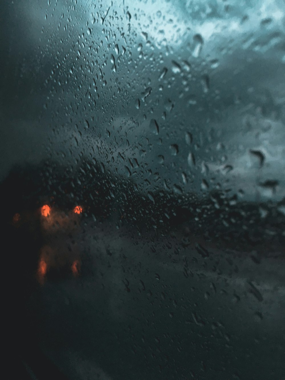 water droplets on glass window