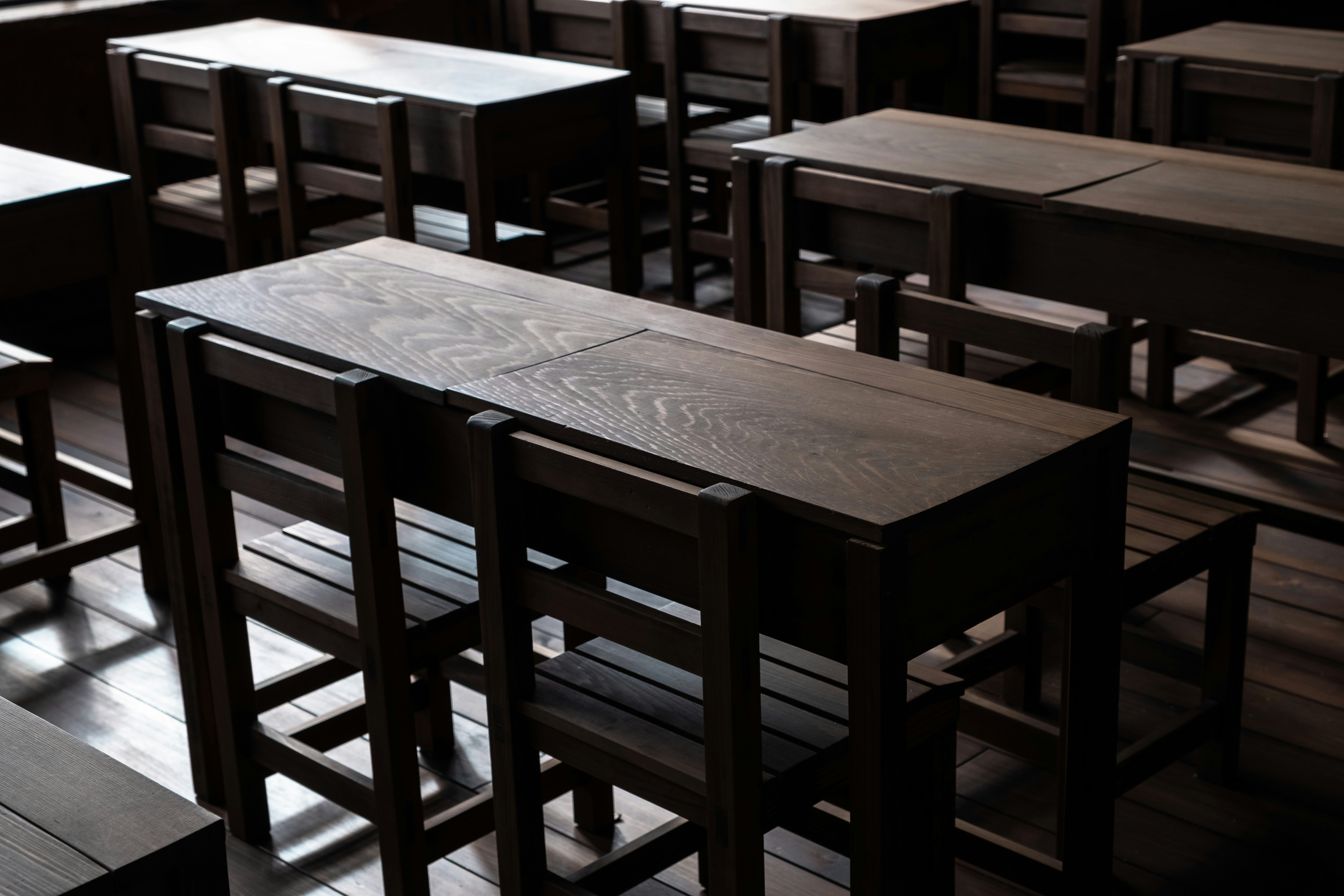 brown wooden table and chairs