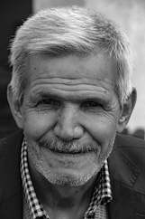 man in black and white shirt