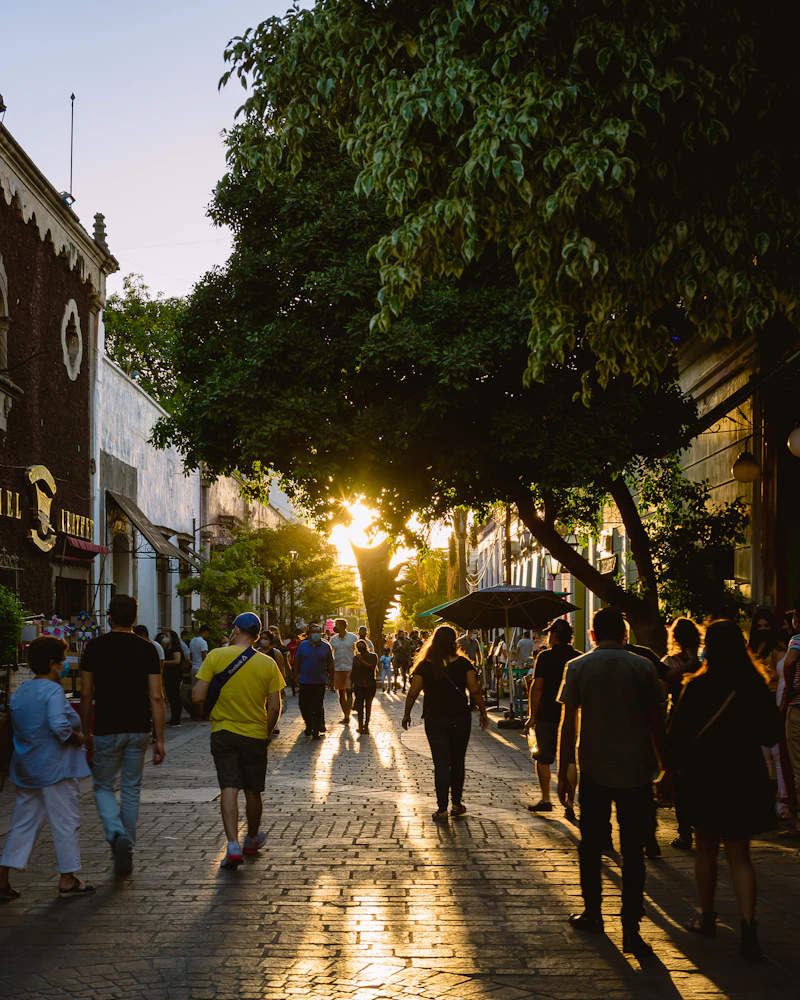 Calles nocturnas de Tlaquepaque