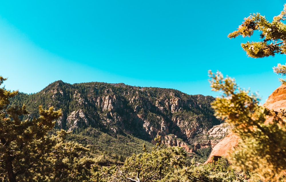 brown rocky mountain under blue sky during daytime