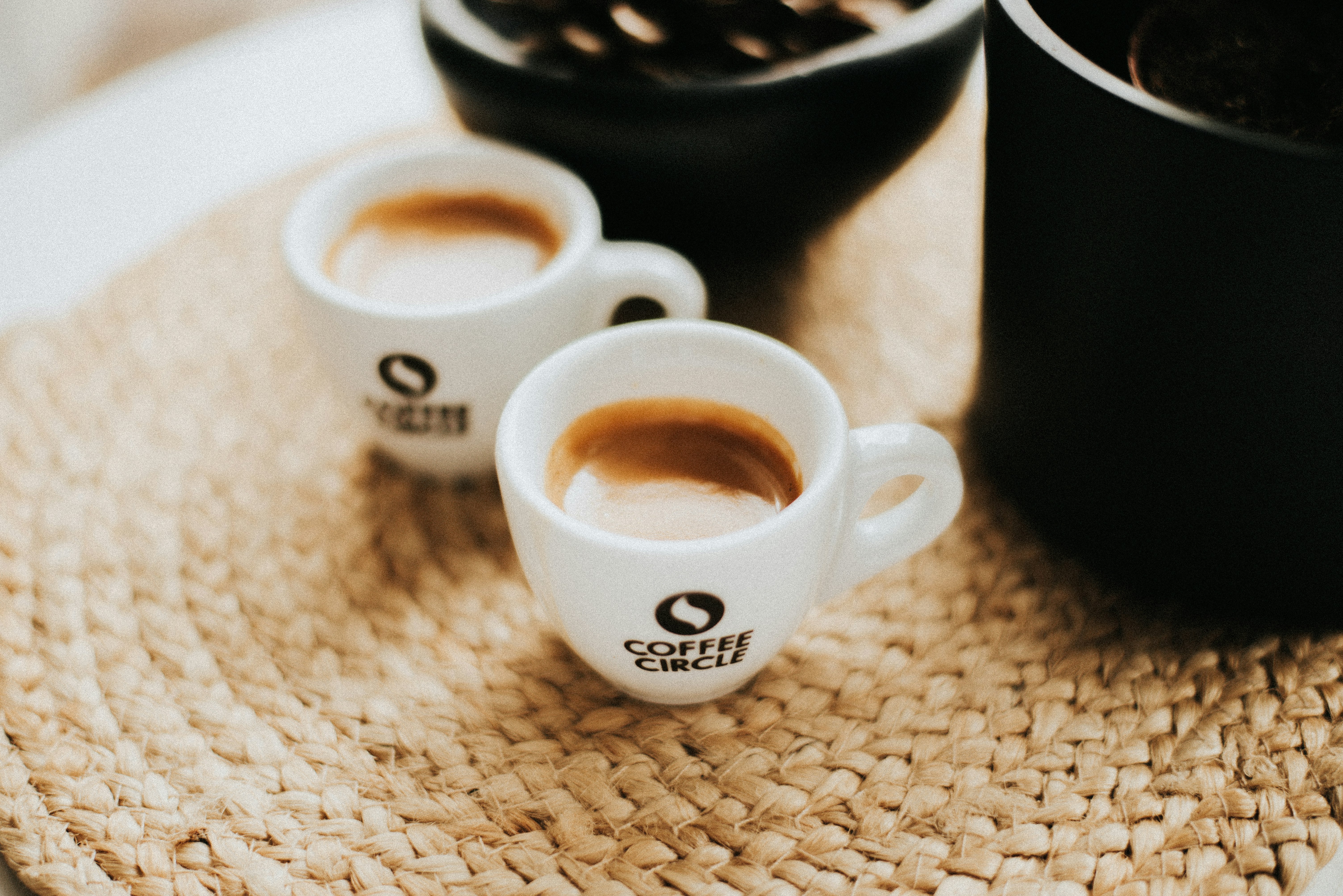 white ceramic mug with coffee