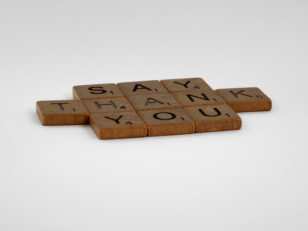 brown wooden blocks on white surface