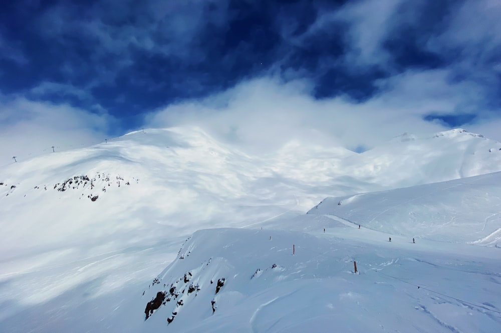 snow covered mountain under blue sky during daytime