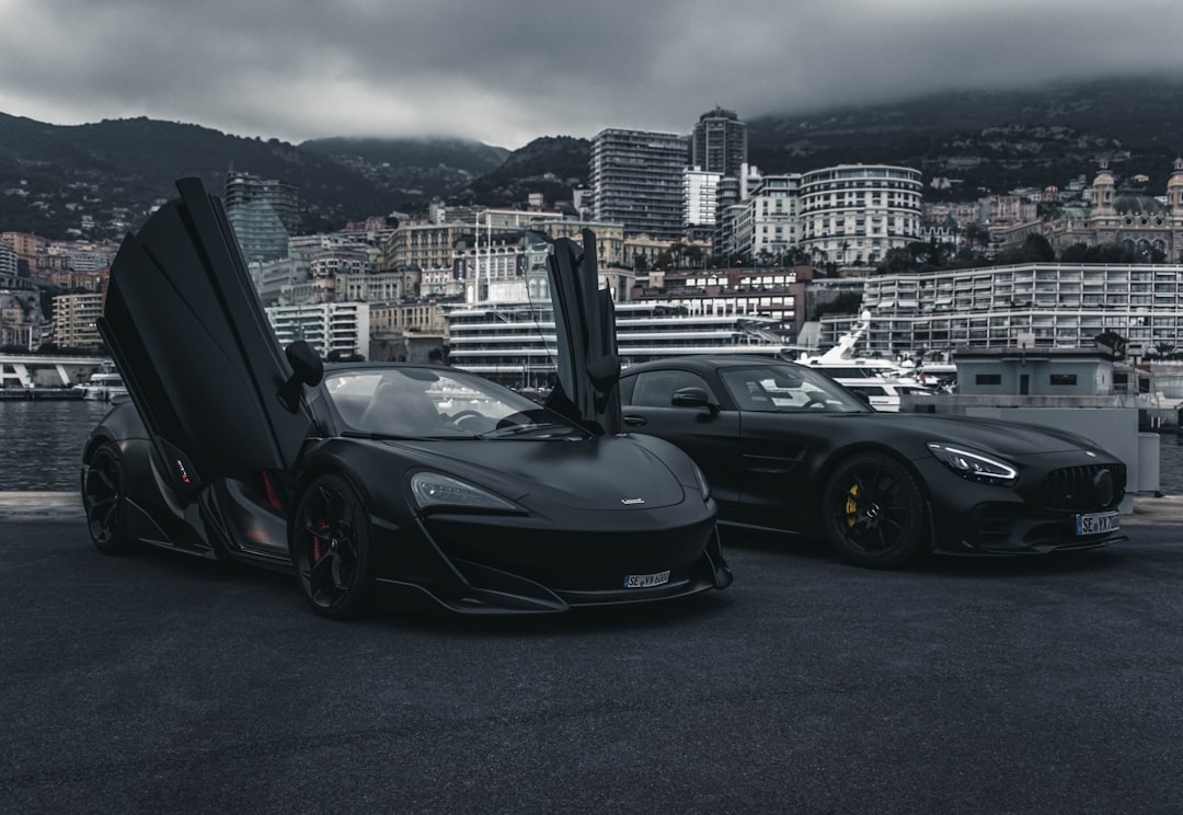 black porsche 911 parked on parking lot, Mercedes-AMG GTR & McLaren 600LT