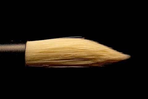 brown brush on white background