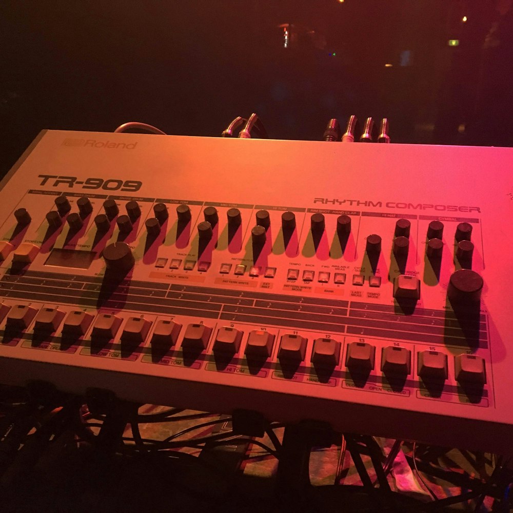 a close up of a control panel in a room