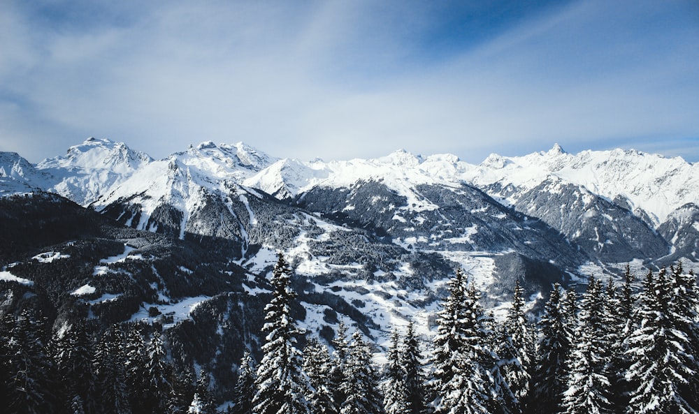 snow covered mountain during daytime