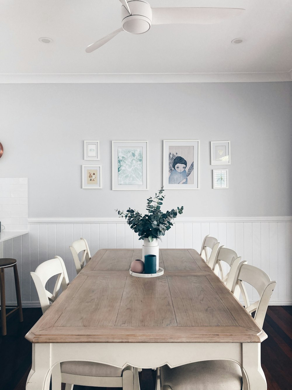 brown wooden table with chairs