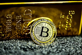 gold and silver round coin