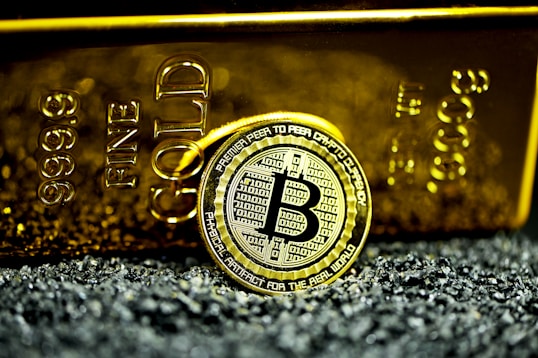 gold and silver round coin