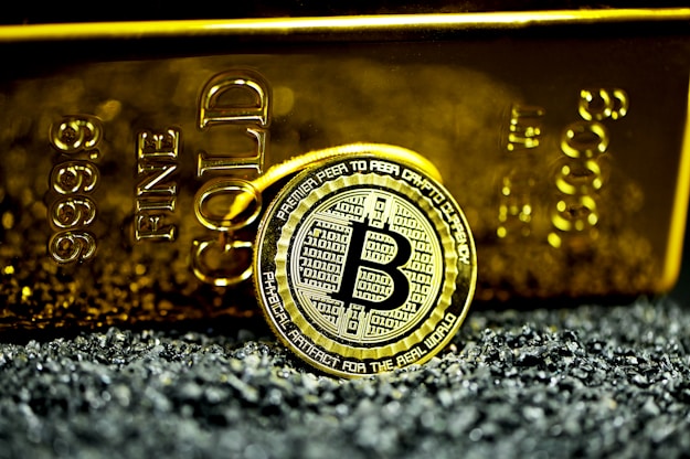 gold and silver round coin