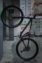 red and black mountain bike