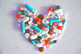 blue and white medication pill