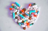 blue and white medication pill