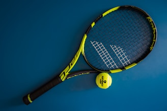 black and white tennis racket
