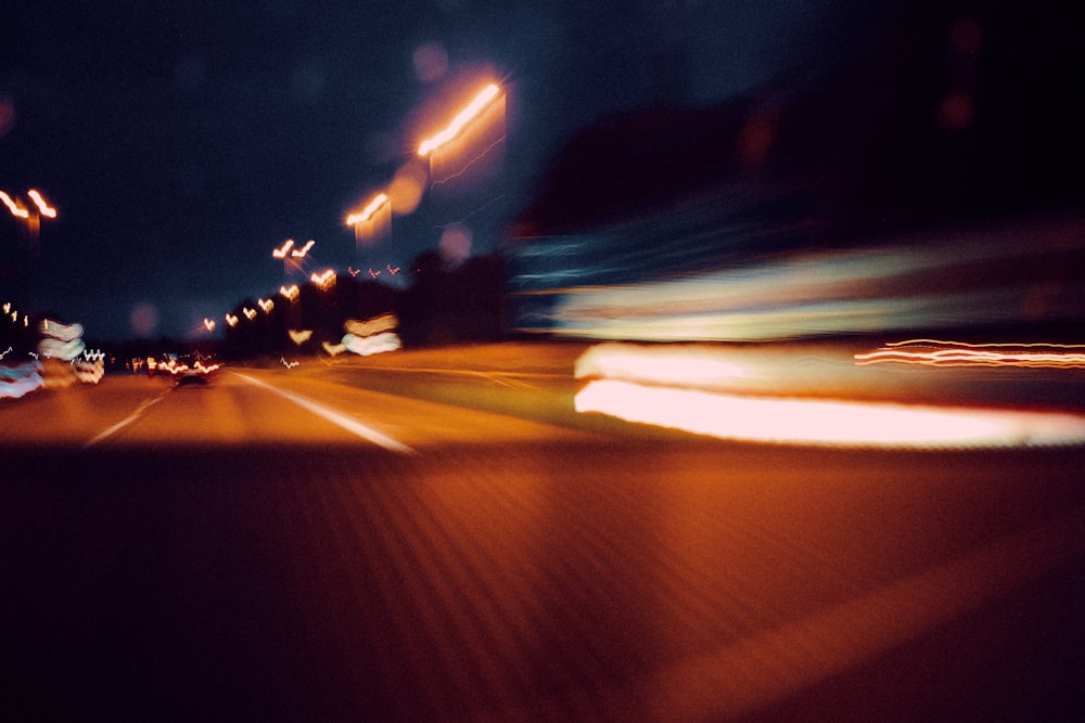 cars on road during night time