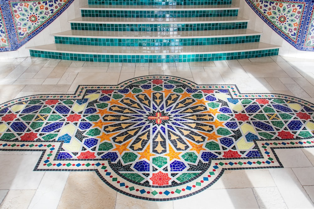 black white and brown floral rug