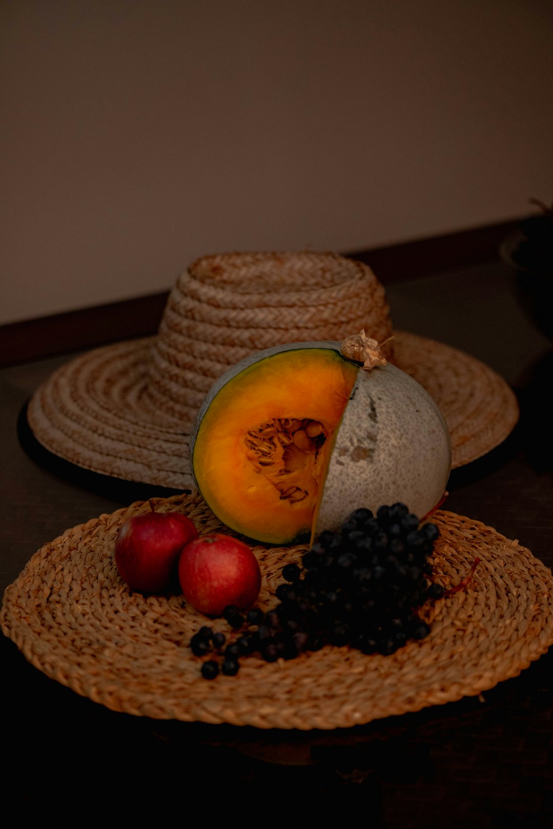 sliced lemon on brown wooden round table