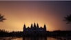 silhouette of building during sunset