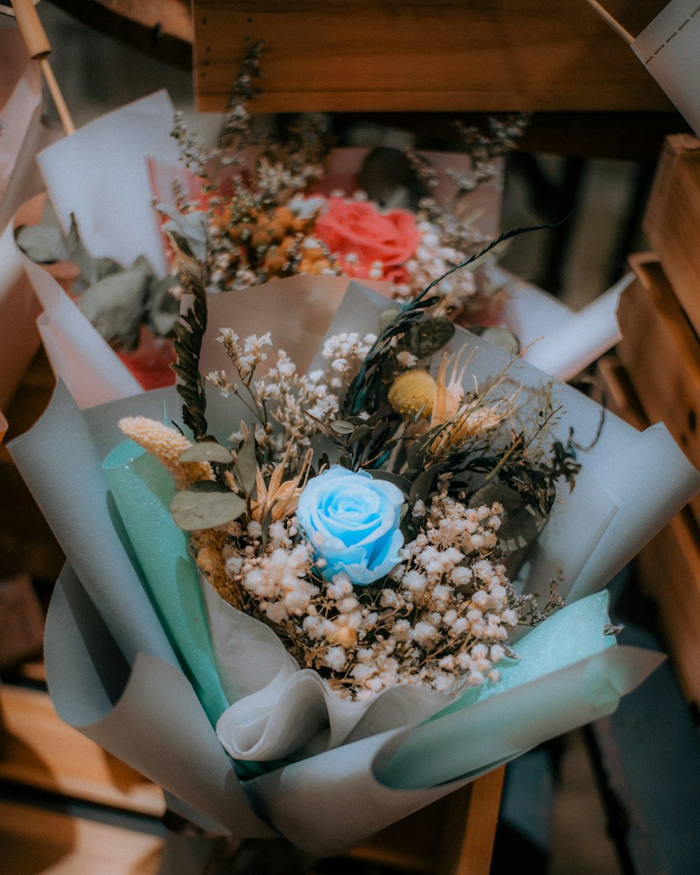 white and green gift box