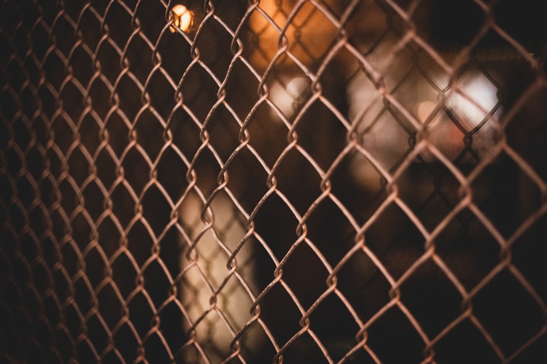 grey metal chain link fence