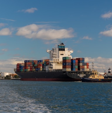 cargo ship on sea under blue sky during daytime