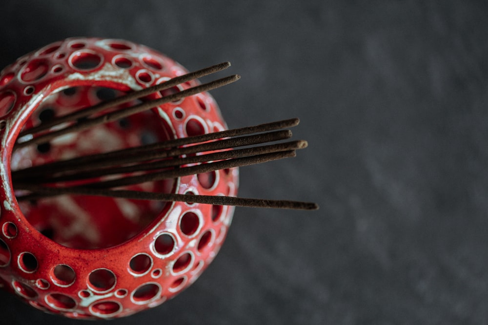 red and black ladybug plastic toy