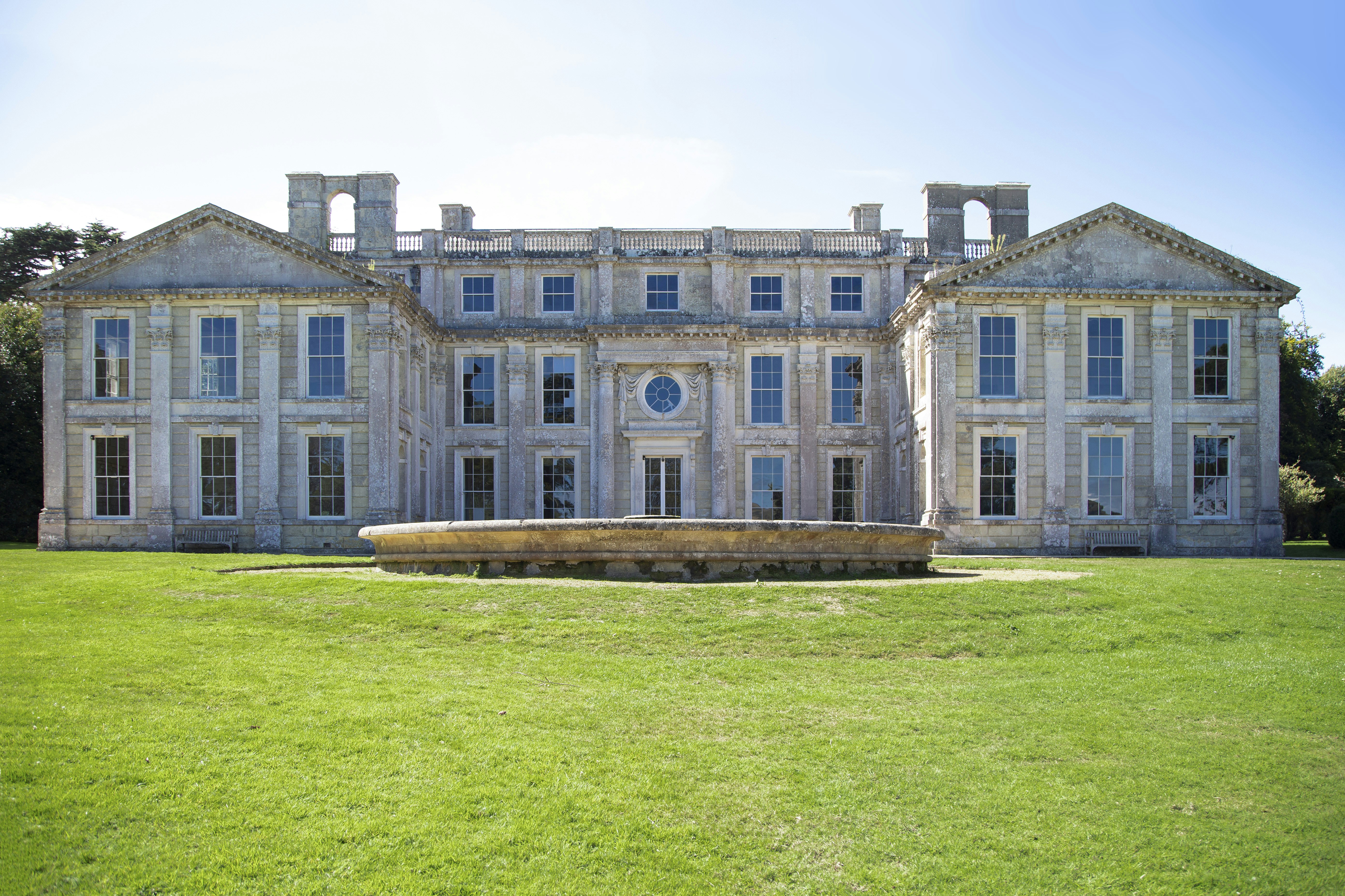 white and brown concrete building, Appuldurcombe House on the Isle of Wight, England